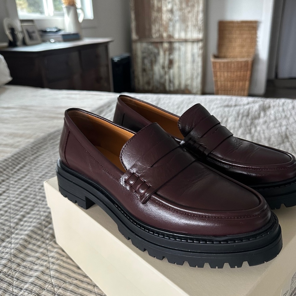 Sezane, Albane Burgundy Loafers, Size 9 (NEW) - Picture 2 of 5